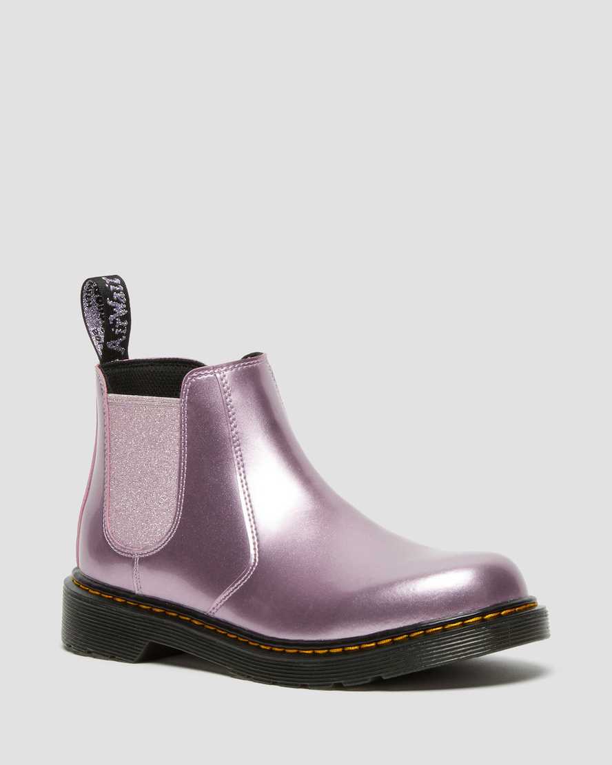 Dr Martens Youth 2976 Metallic Kids' Chelsea Boots Pink | 59XAMKJET