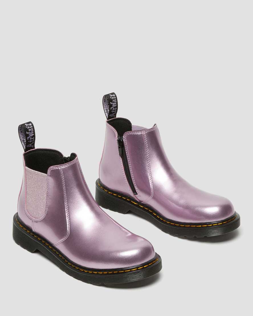 Dr Martens Youth 2976 Metallic Kids' Chelsea Boots Pink | 59XAMKJET