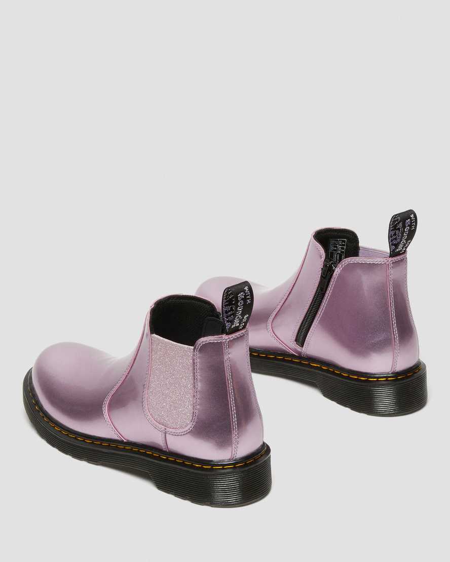 Dr Martens Youth 2976 Metallic Kids' Chelsea Boots Pink | 59XAMKJET