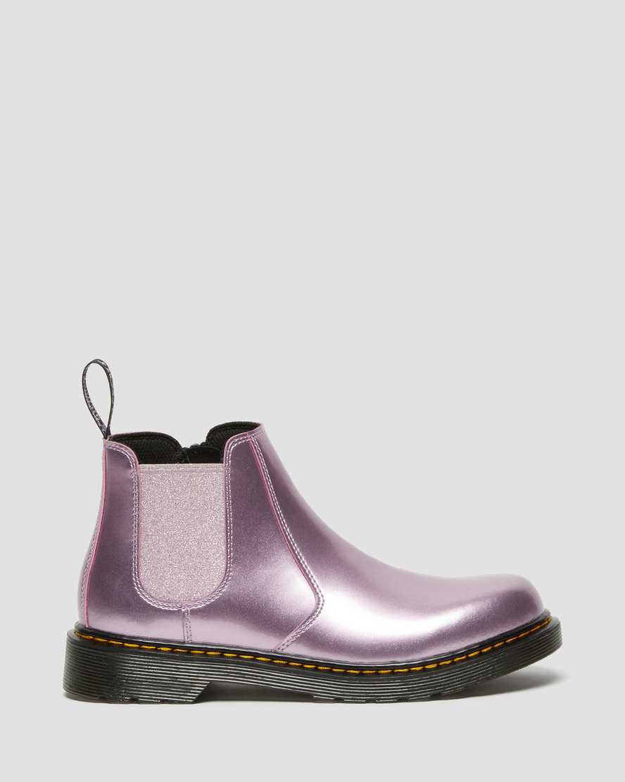 Dr Martens Youth 2976 Metallic Kids' Chelsea Boots Pink | 59XAMKJET