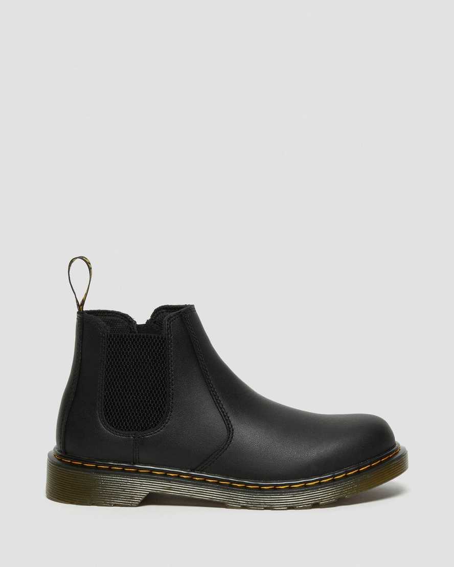 Dr Martens Youth 2976 Softy T Leather Kids' Chelsea Boots Black | 75UNAWPVD