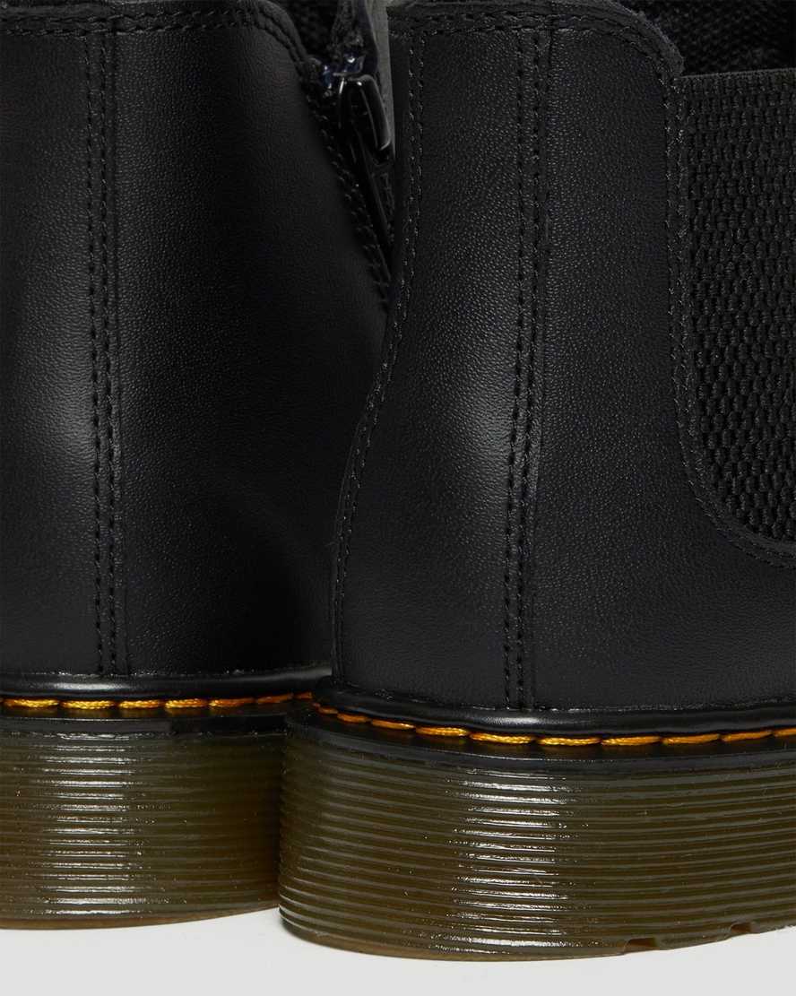 Dr Martens Youth 2976 Softy T Leather Kids' Chelsea Boots Black | 75UNAWPVD